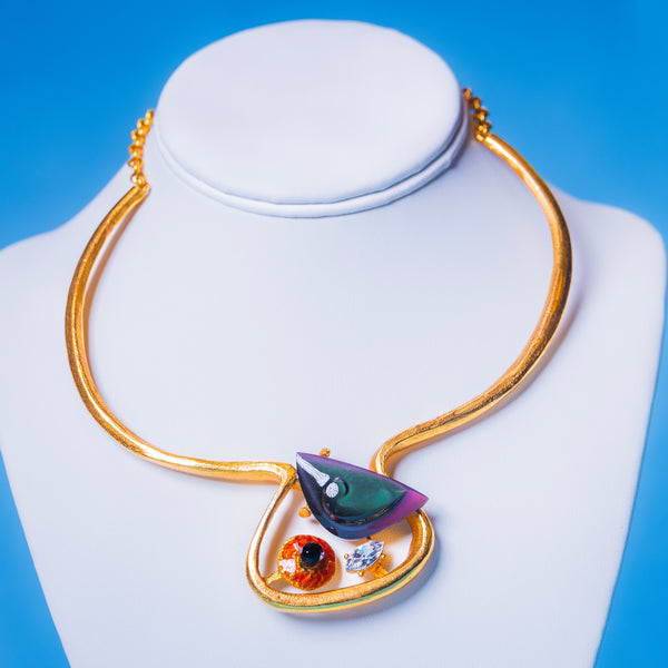 Larry Bell Inspired Vintage Choker Necklace