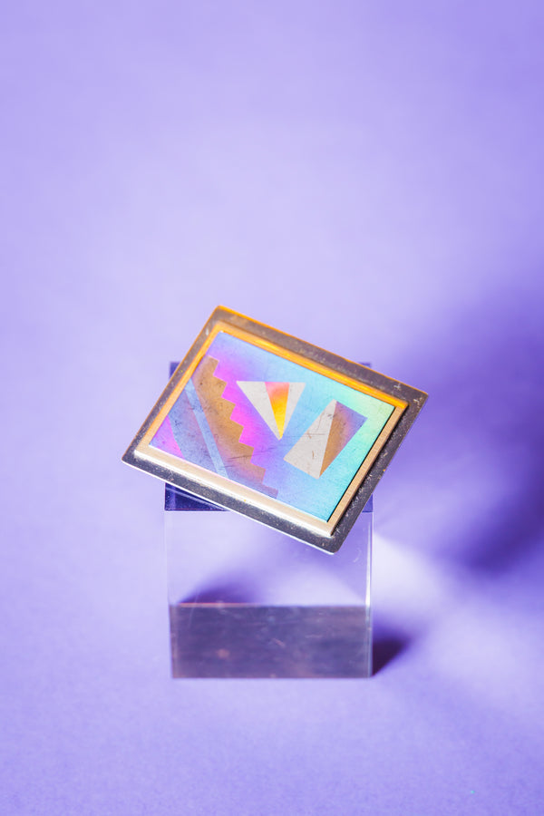 Larry Bell Inspired Abstract Pin