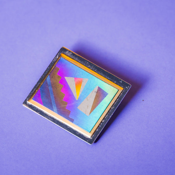 Larry Bell Inspired Abstract Pin