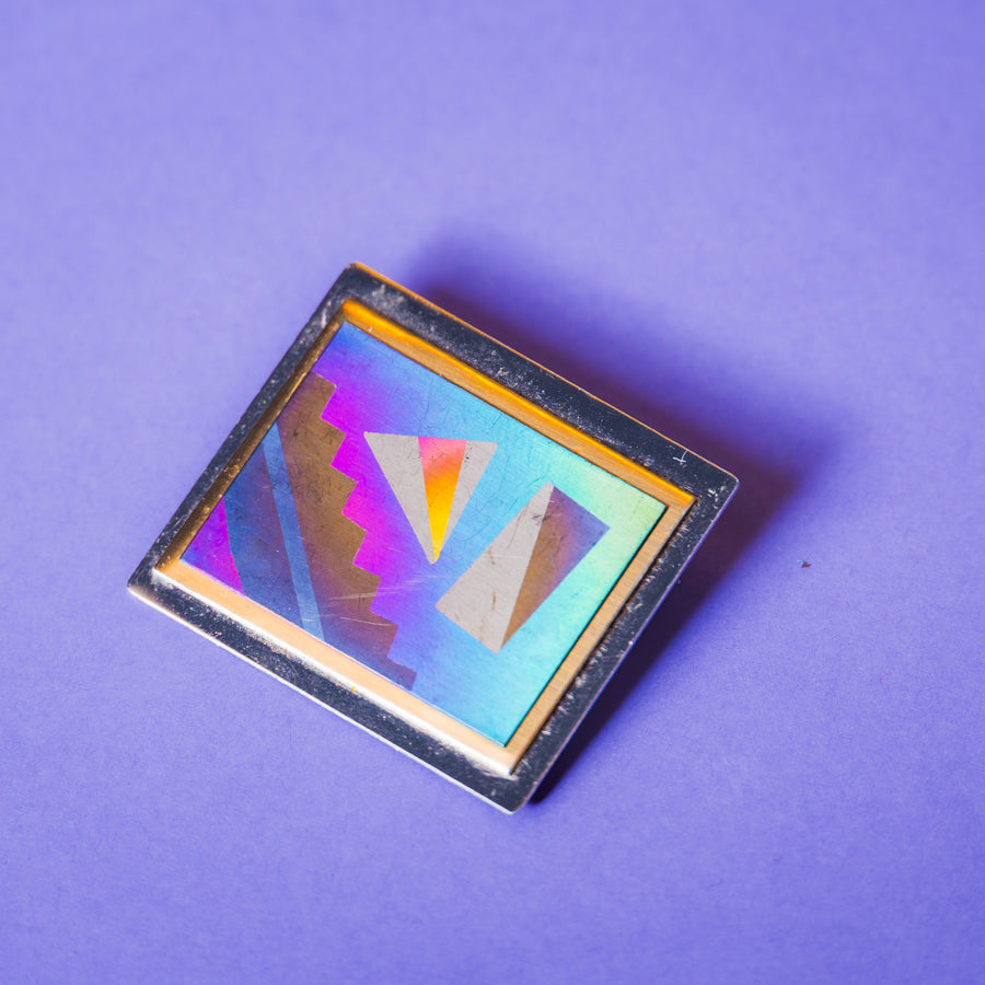 Larry Bell Inspired Abstract Pin