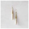 Shela Brass Teardrop and Bone Earrings