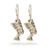 Antiqued Silver Egyptian Nefertiti Earrings