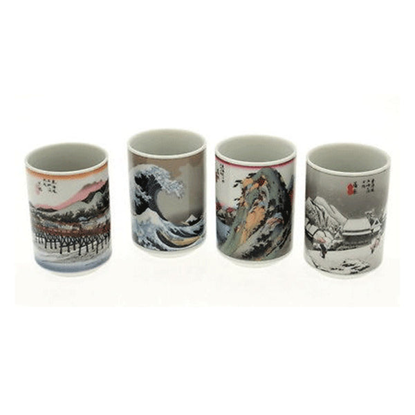 Teacup Set Tokaido Scene