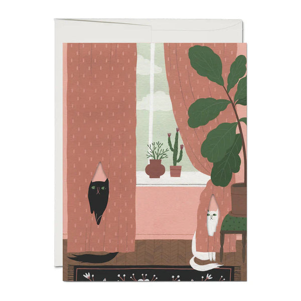 Cat Crimes Greeting Card