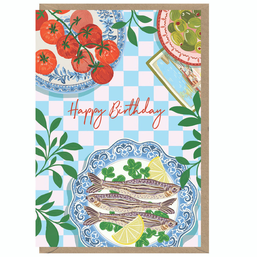 Sardines Birthday Greeting Card
