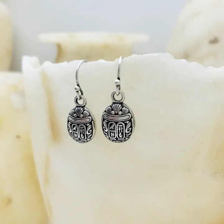 Mini Egyptian Scarab Earrings