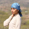 Light Blue Square Blocked Shibori Bandana Neel