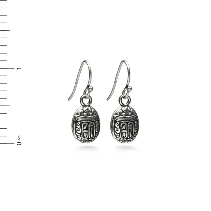 Mini Egyptian Scarab Earrings