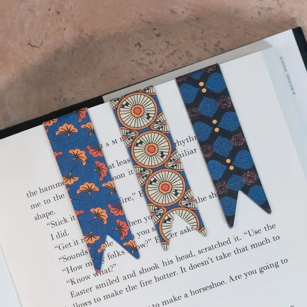 African Print Magnetic Bookmark Set