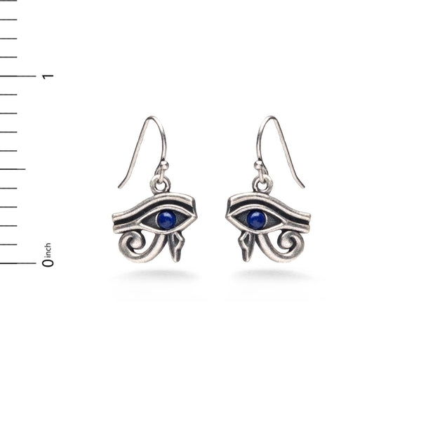 Egyptian Eye of Horus Earrings with Lapis