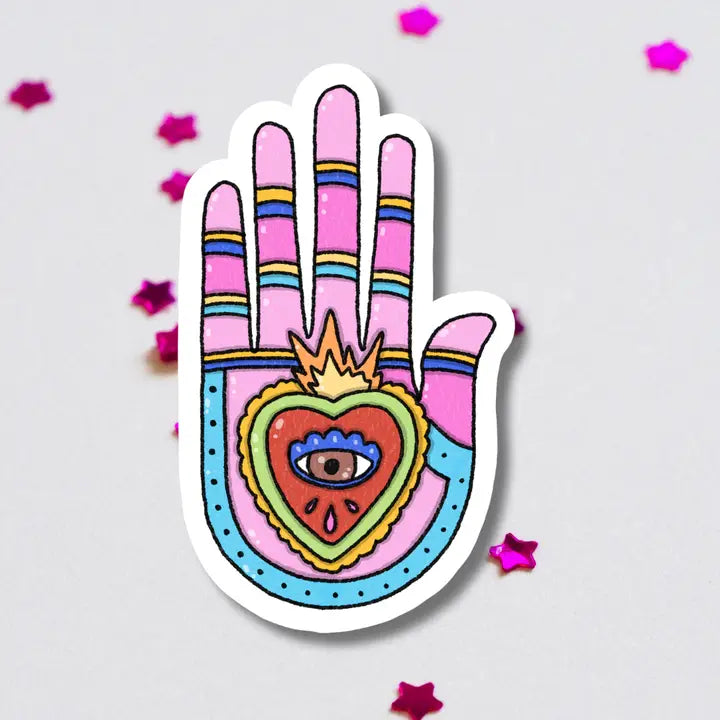 Sacred Heart in Hand Sticker