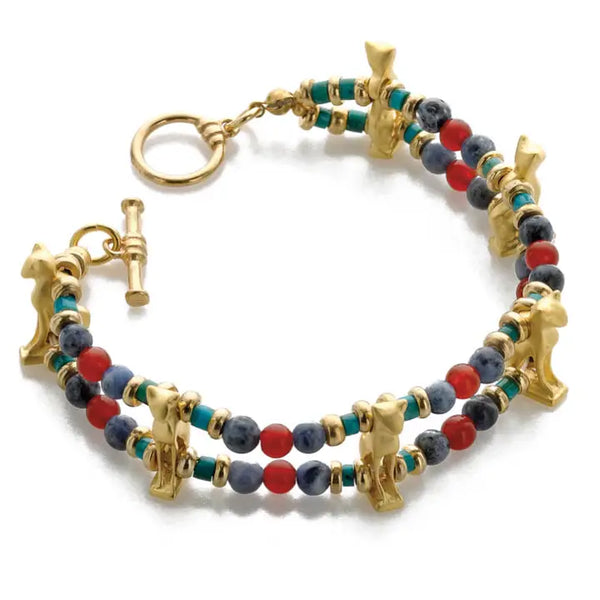 Bastet Cat Beaded Bracelet