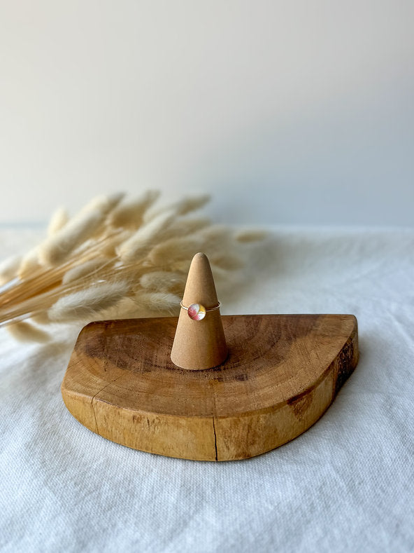 14kt Gold-Fill Japanese Washi Paper Ring Size: 9