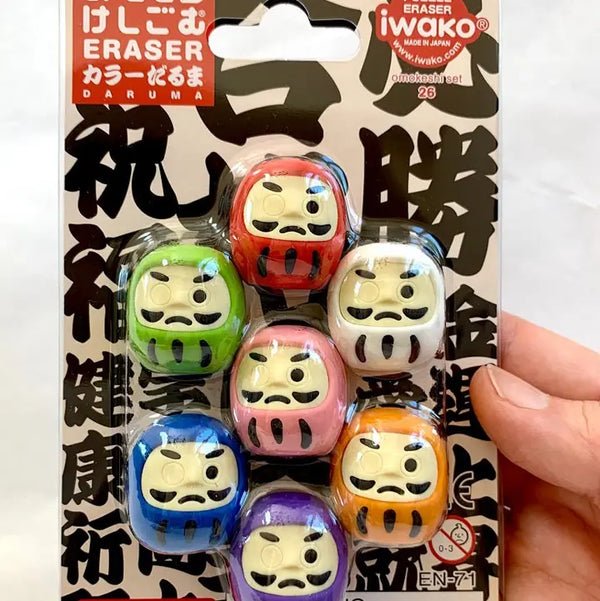 Iwako Daruma Eraser Set