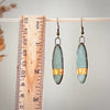 Turquoise with Gold Striped Earrings