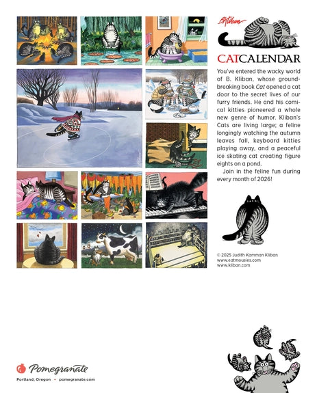 B.Kliban: CatCalendar 2026 Mini Wall Calendar