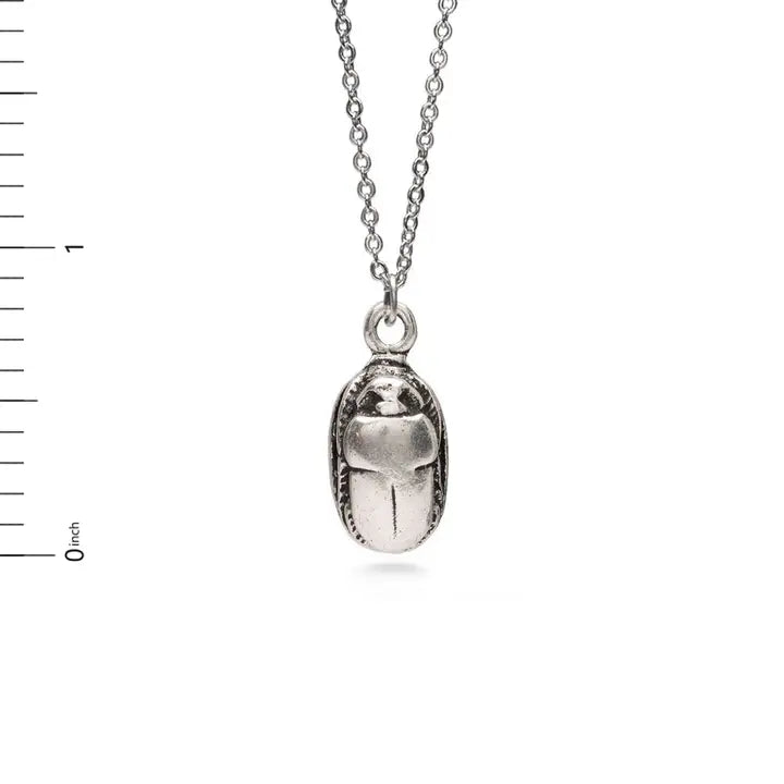 Antiqued Silver Scarab Pendant