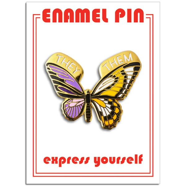 Non Binary Butterfly Pin
