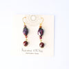 Purple Garnet Dangle Earrings