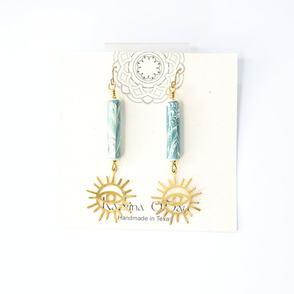 Starburst Bright Eyes Bead Earrings