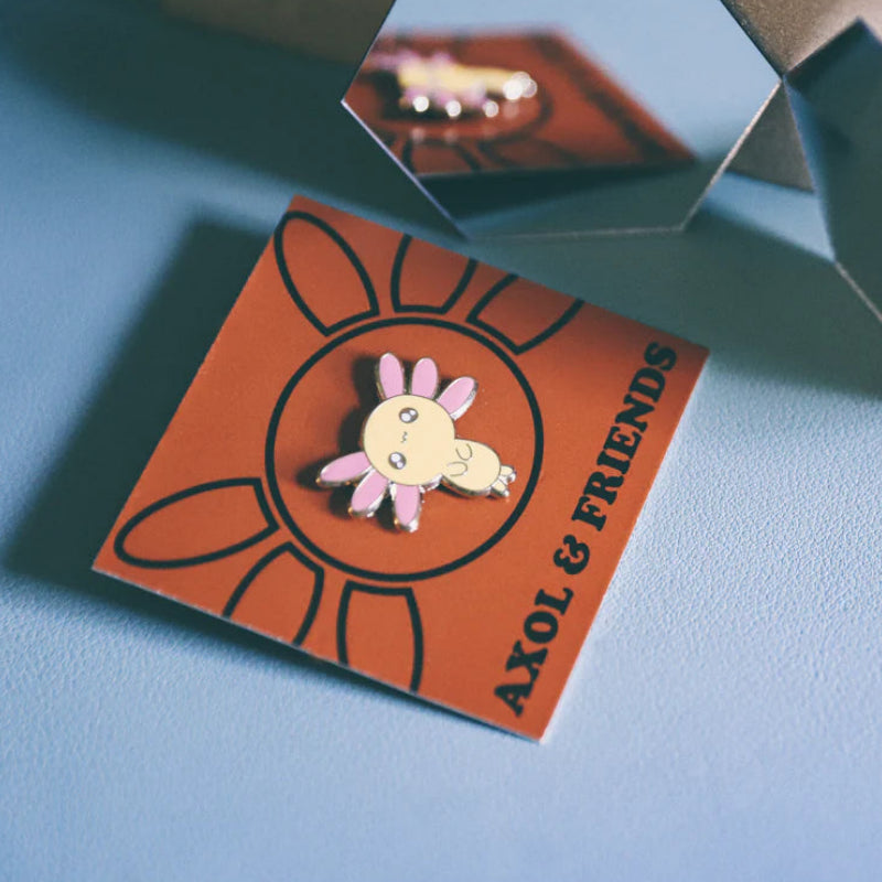 Yellow Axolotl Enamel Pin