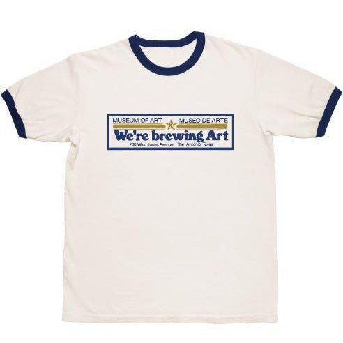 SAMA with 80s style "Were Brewing Art" logo on front